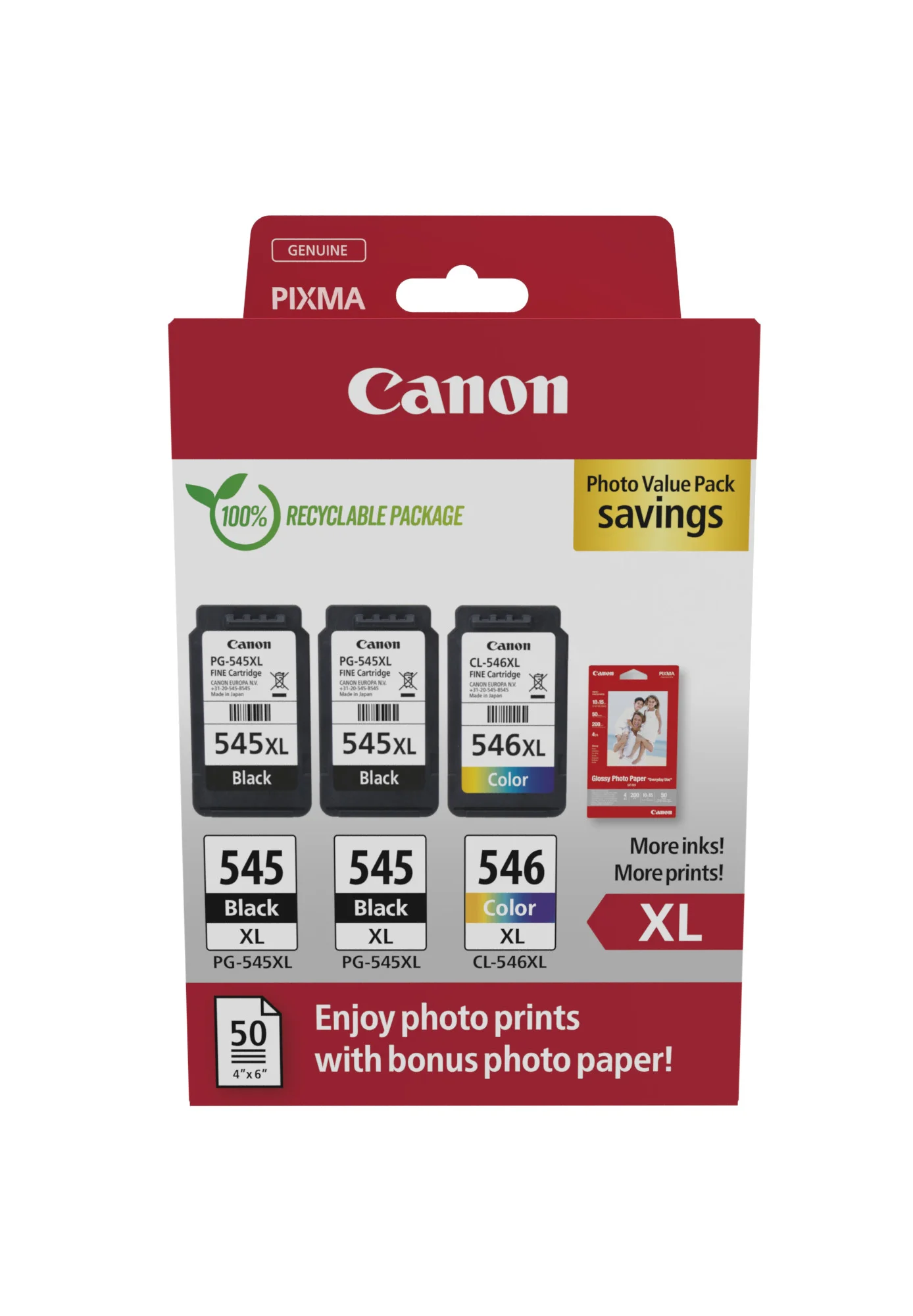 Canon PG-545XLx2/CL-546X Photo Value Pack - Plus