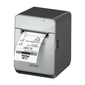 Epson TM-L100, 8 Punkte/mm (203dpi), Cutter, linerless, USB, Lightning, Ethernet, schwarz