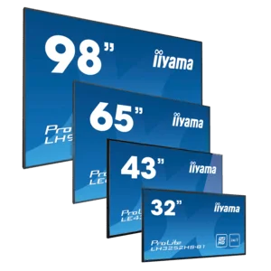 iiyama ProLite LFDs, 4K, USB, RS232, Ethernet, WLAN, Android, Kit (RS232), schwarz