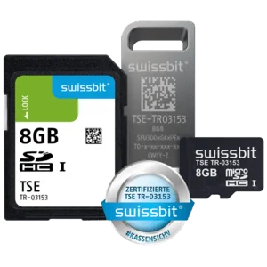Swissbit TSE, microSD-Karte, 8 GB