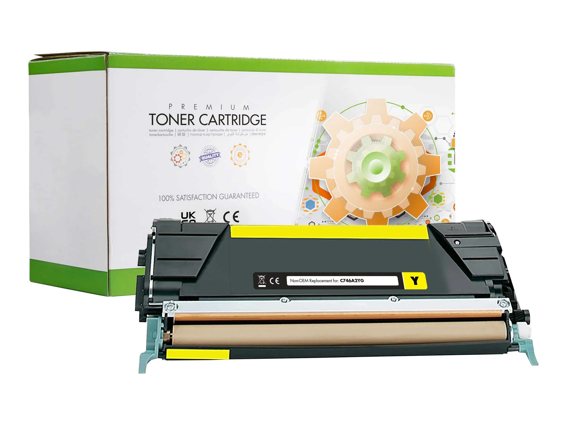 STATIC cartr Lexmark C746A1YG ylw reman