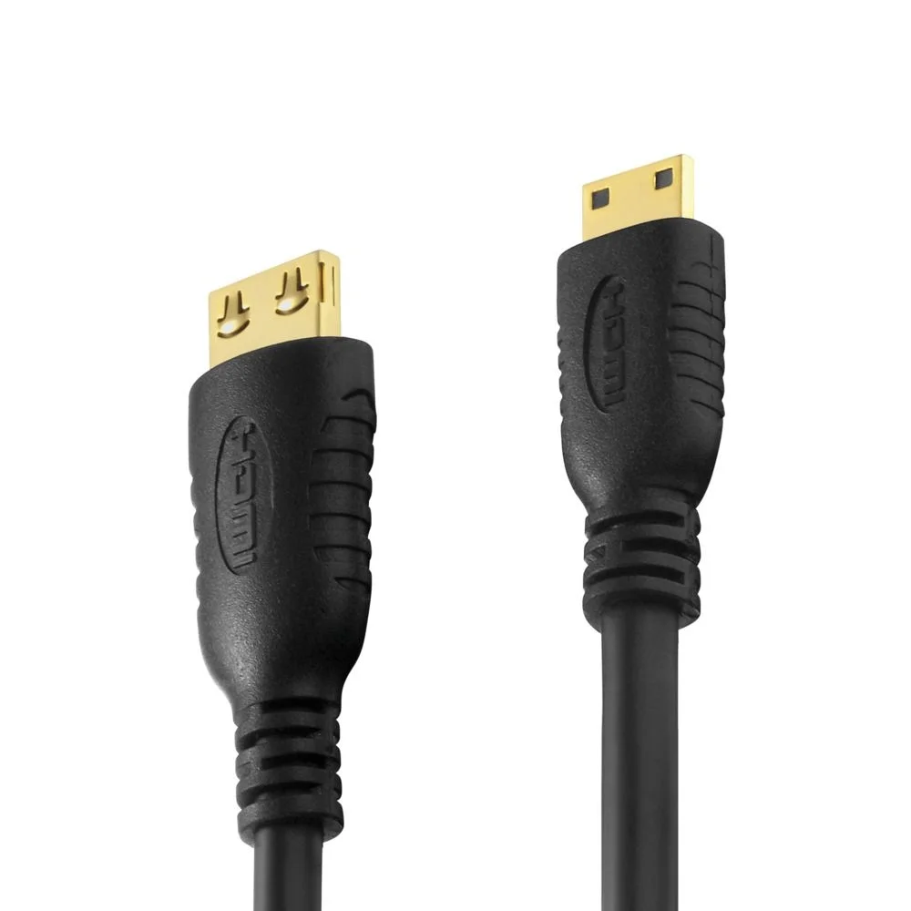 Zertifiziertes 4K Premium High-Speed Mini-HDMI-/HDMI-Kabel |​​ schwarz, 1.00m​​​​​