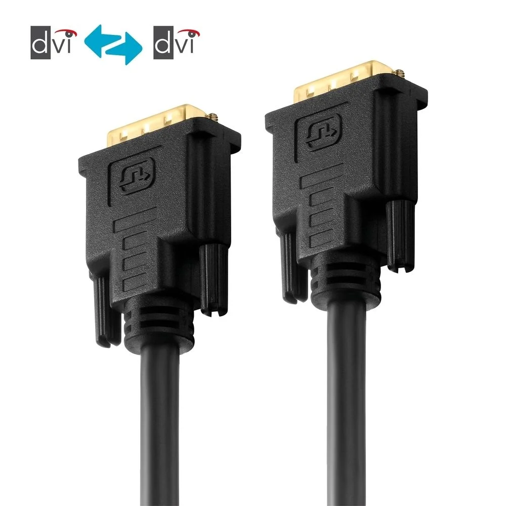 Zertifiziertes 2K DVI Dual Link Kabel - schwarz, 5.00m