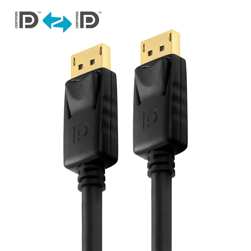 Zertifiziertes 4K DisplayPort-Kabel - schwarz, 12.5m