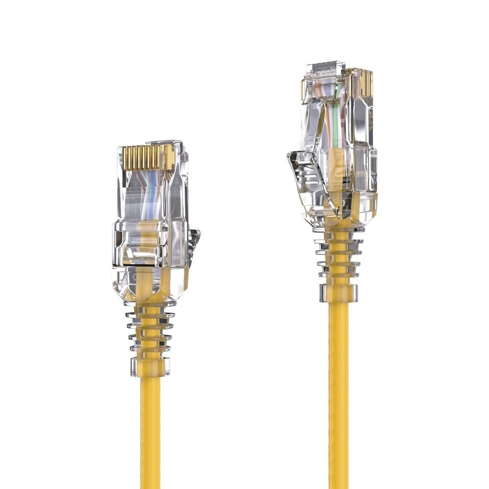 Premium Slim Cat.6 Patchkabel, RJ45, UTP, LSZH - 3.00m, gelb