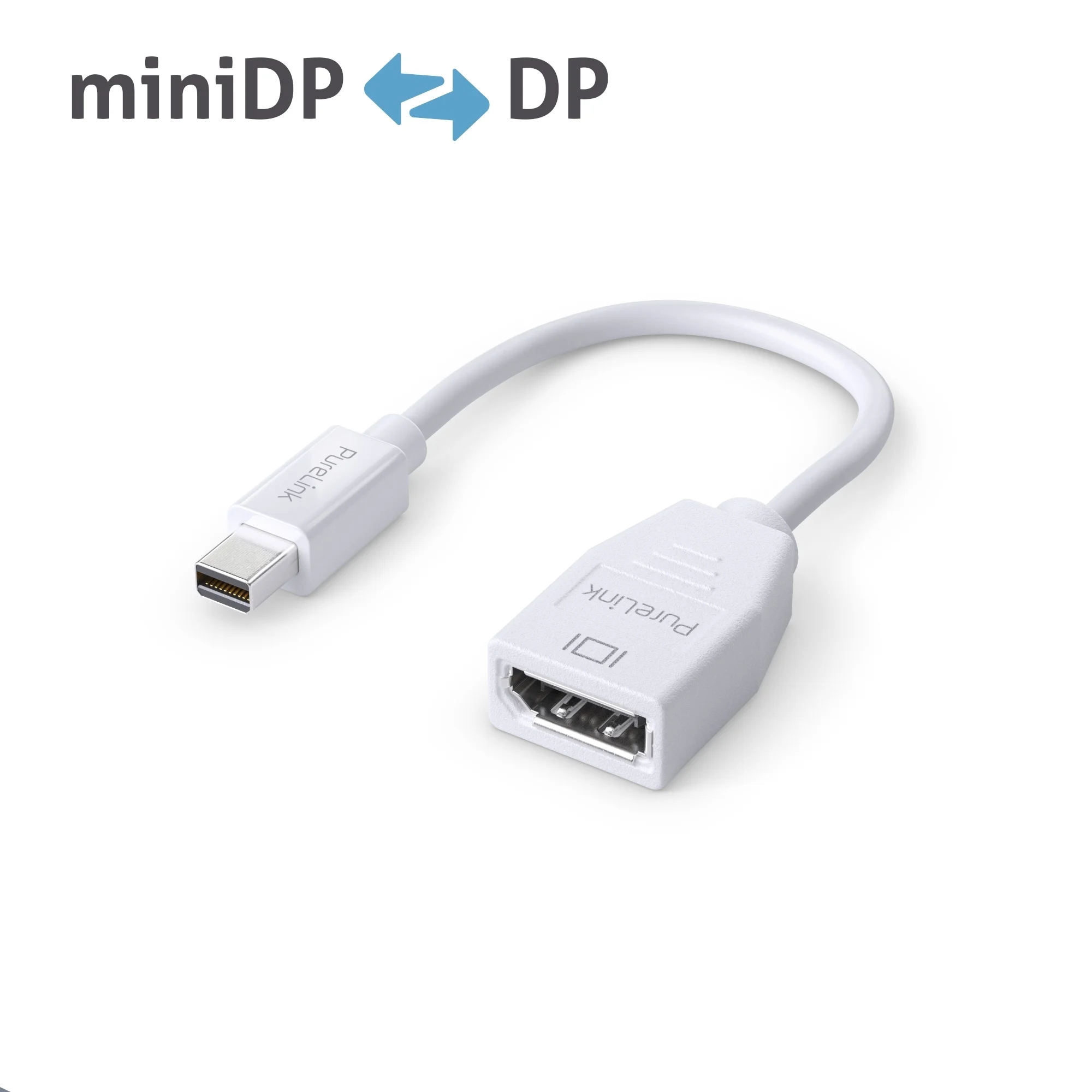 Premium 4K mini DisplayPort / DisplayPort Portsaver – weiß