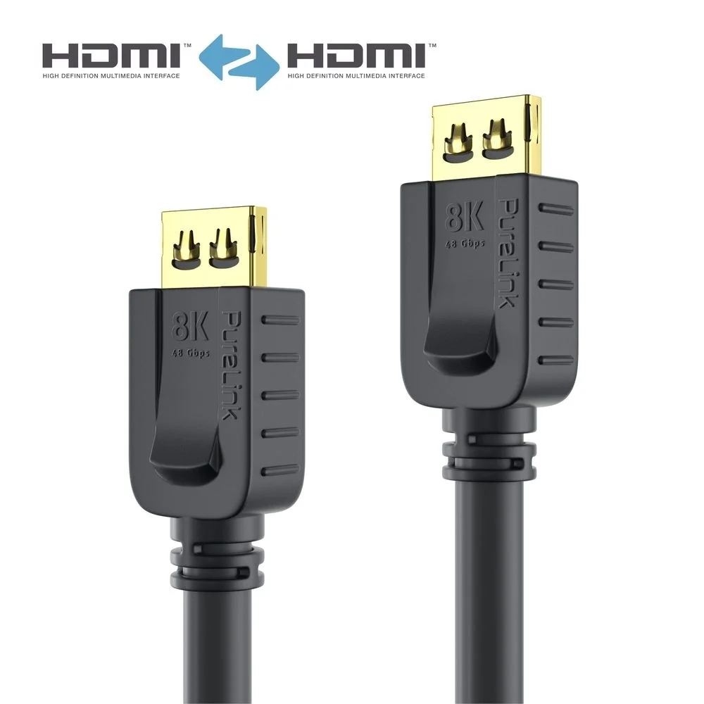 Zertifiziertes 8K Ultra High Speed HDMI Kabel - schwarz, 1.00m