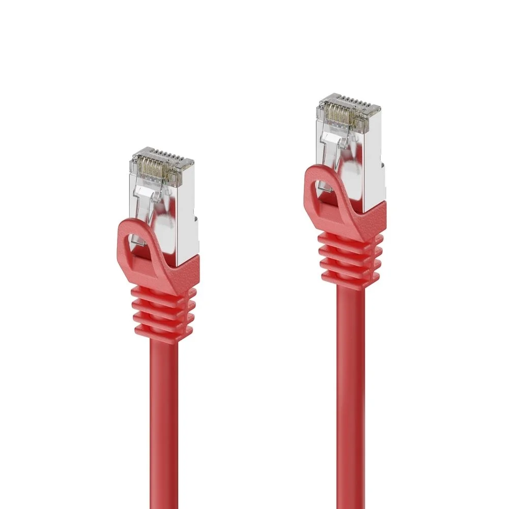 Cat.6a Patchkabel, RJ45, S/FTP, LSZH- 5,00m, rot