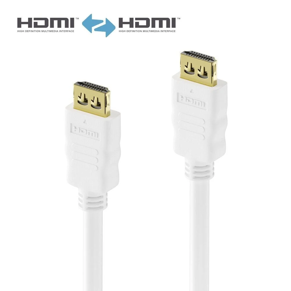 Zertifiziertes 4K High Speed HDMI Kabel mit Ethernet Kanal - 1.00m, weiß