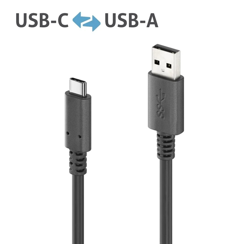 USB v3.2 USB-C / USB-A Kabel - 1.00m