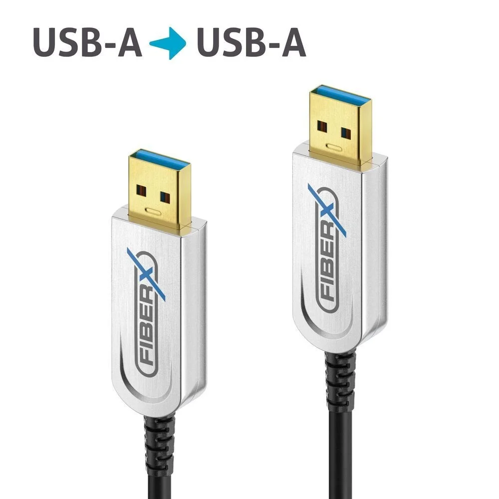 USB 3.2 Gen2x1 USB-A AOC Glasfaserkabel, 5,00m