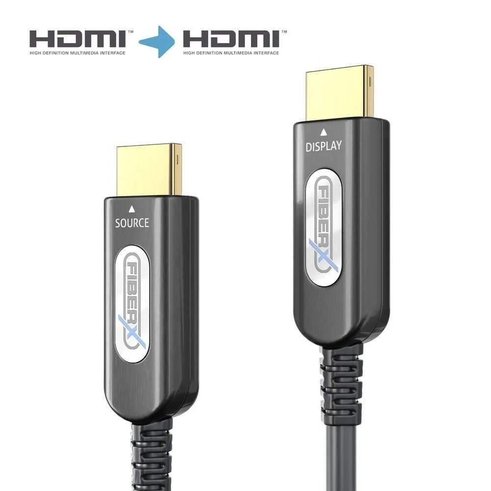 Gepanzertes 4K HDMI 2.0b Glasfaserkabel - 20.0m, schwarz
