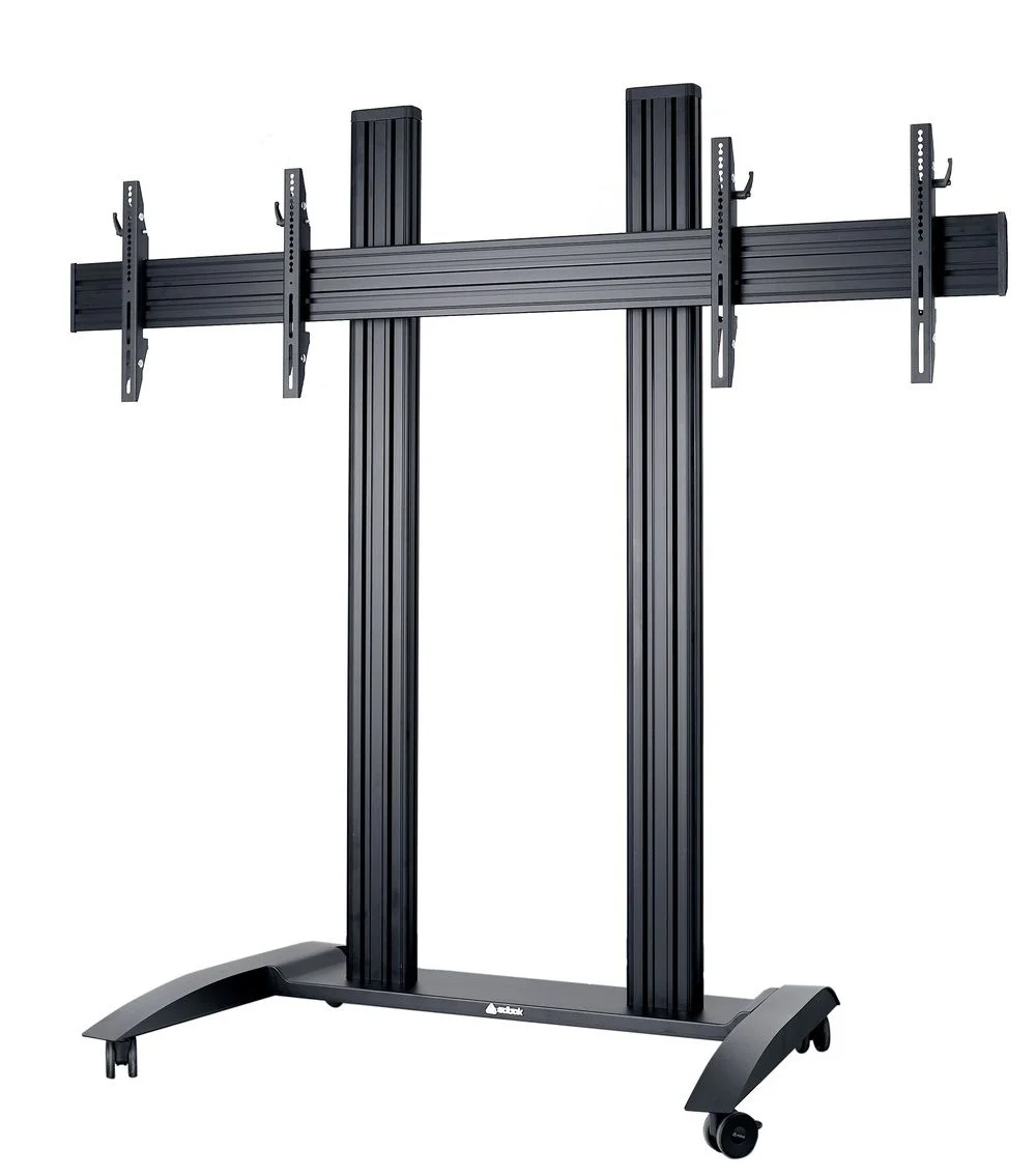 Videokonferenz-Trolley für zwei 42-55"-Bildschirme