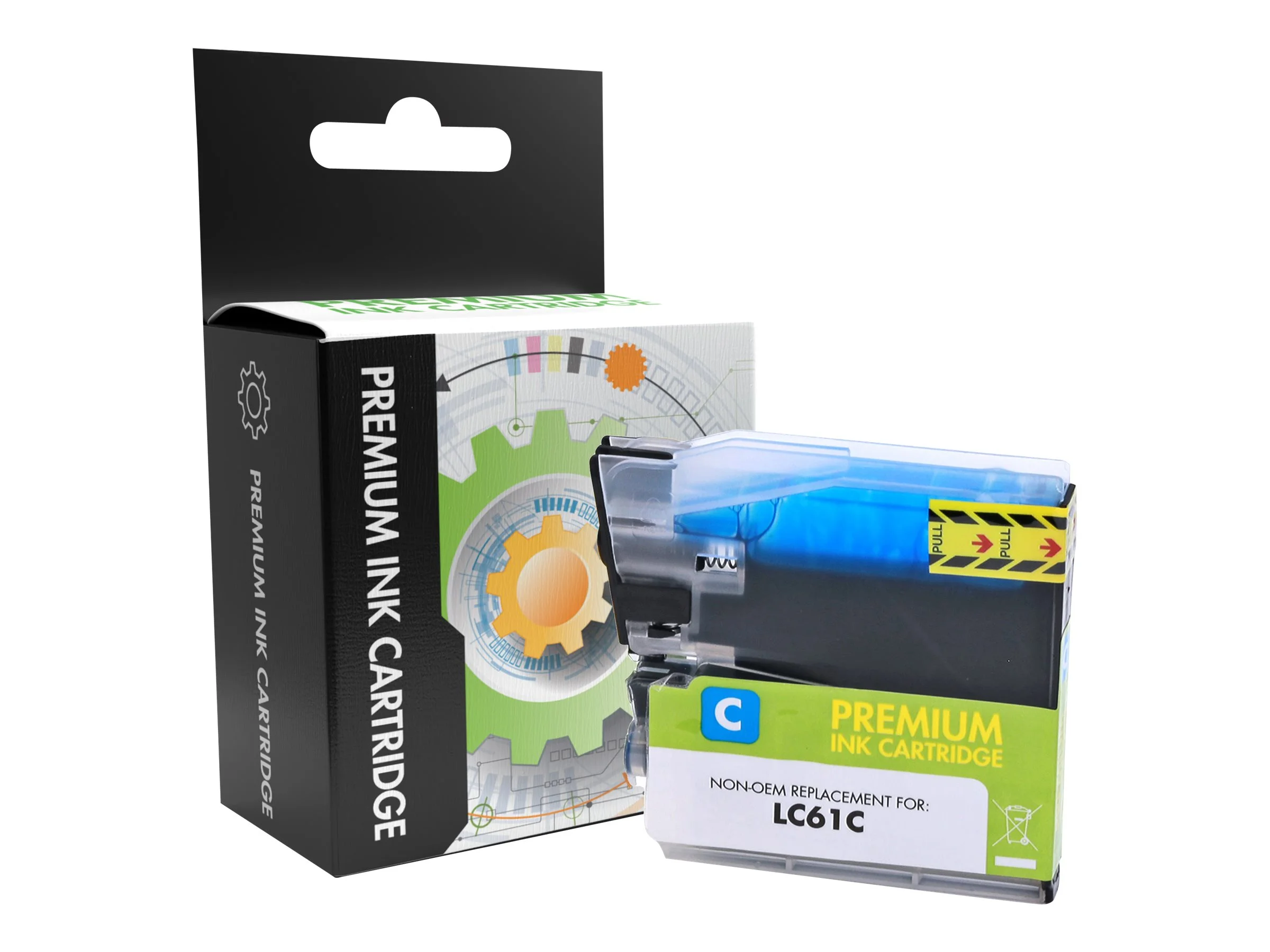 STATIC Ink cartr Brother LC-61C cyn