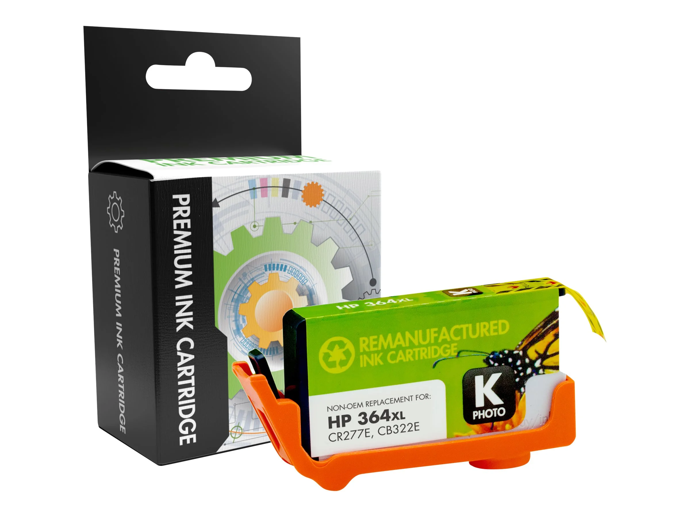 STATIC Ink cartr HP CB322EE blk reman