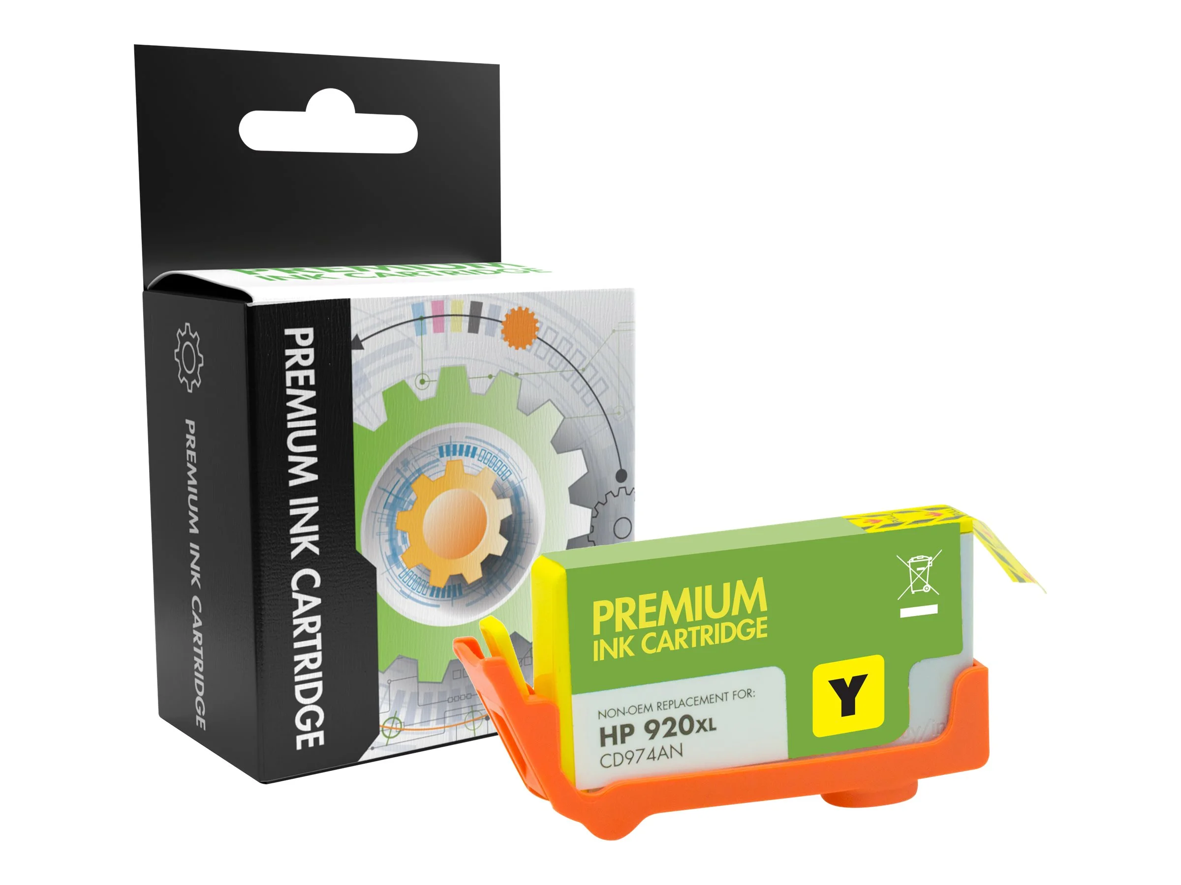 STATIC Ink cartr HP CD974AE ylw reman