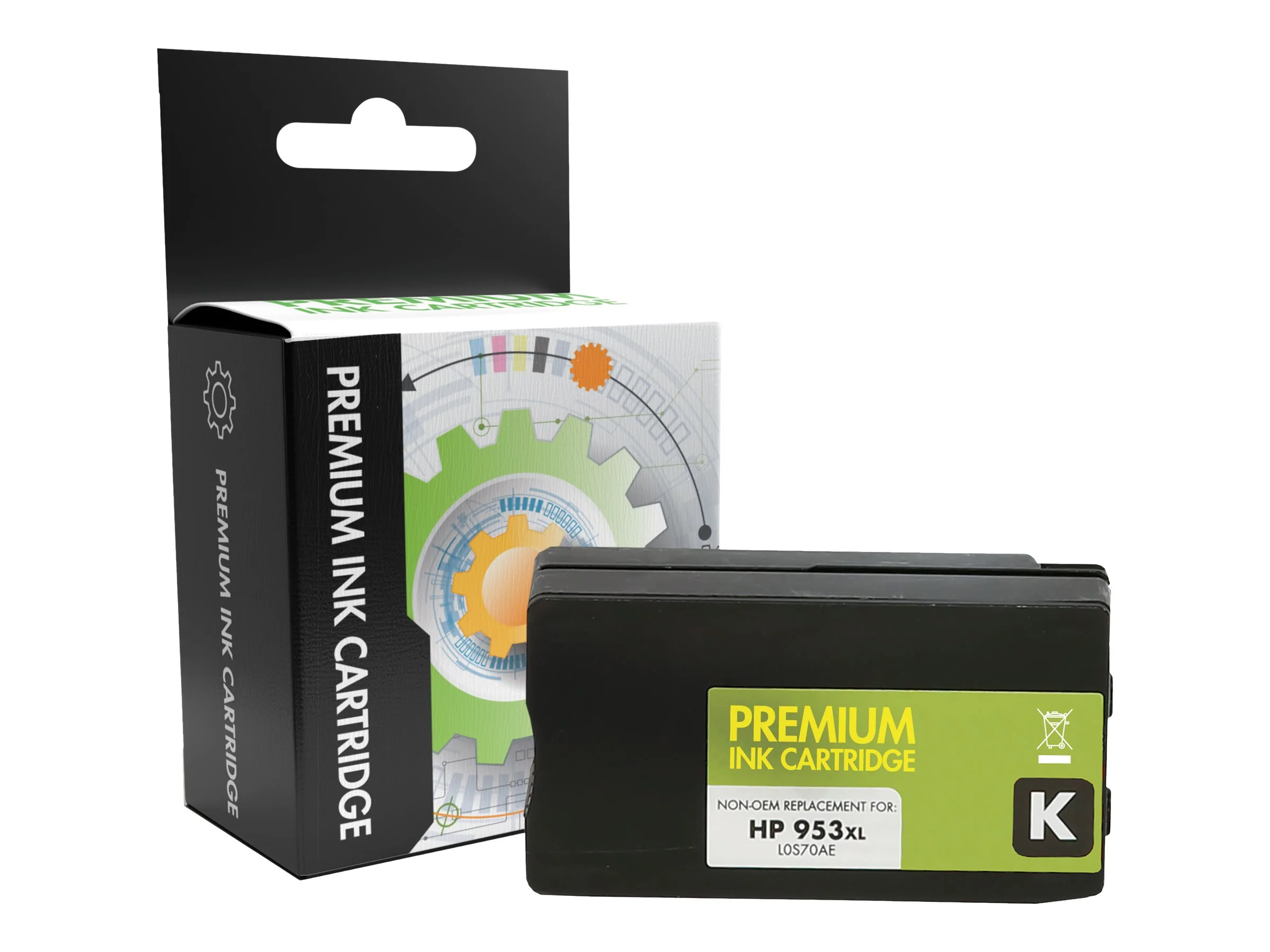 STATIC Ink cartr HP L0S70AE blk reman 2k