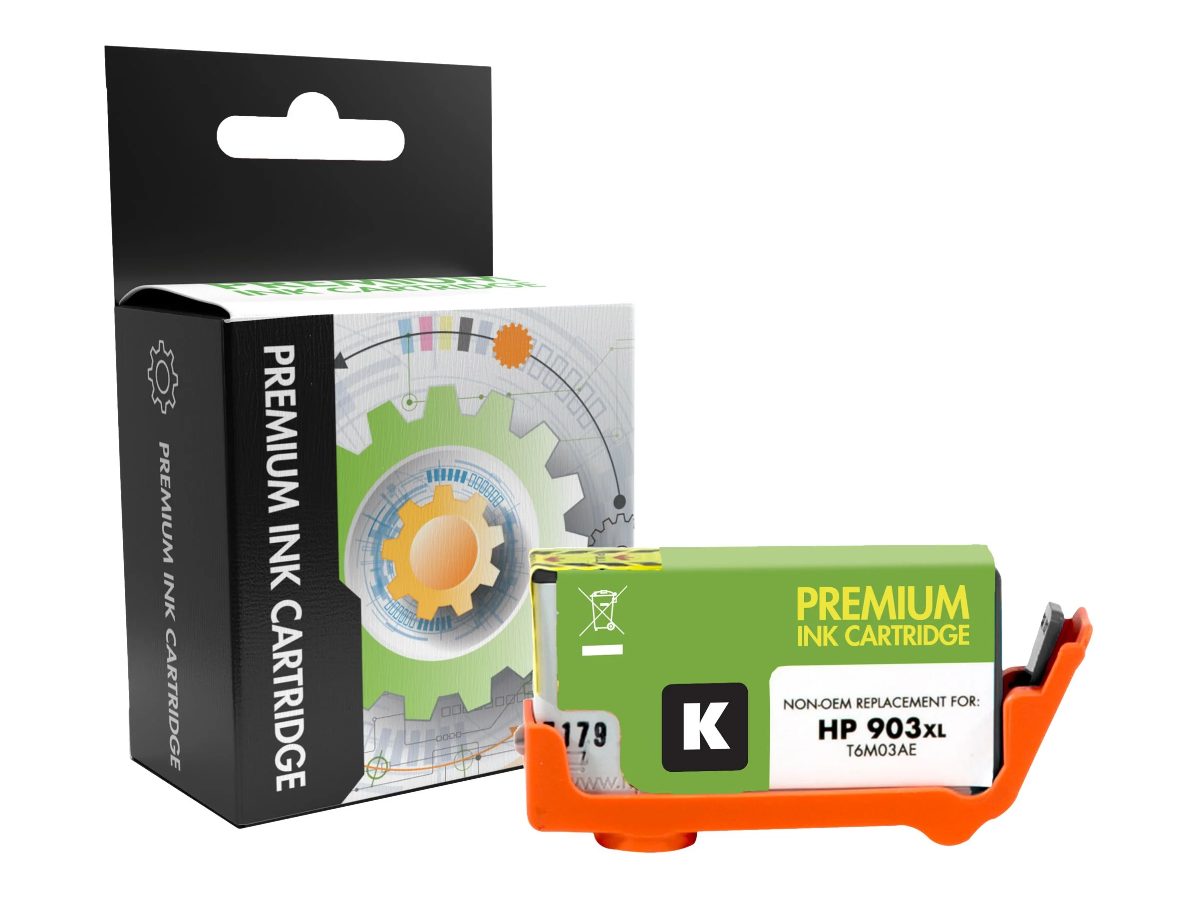 STATIC Ink cartr HP T6M15AE blk reman