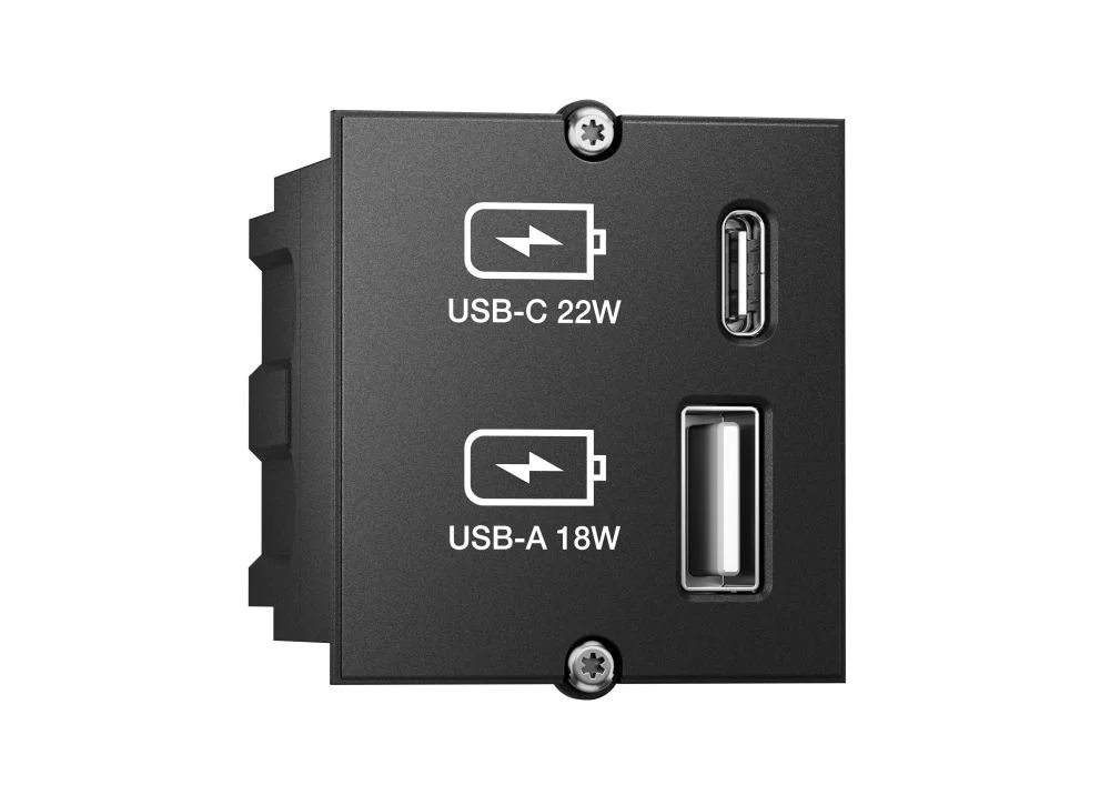 Bachmann zbh. USB A&C Charger Custom Modul, Schwarz,