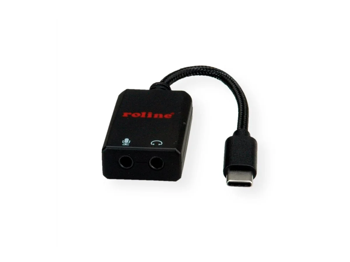 ROLINE Adapter USB Typ C 2x 3,5mm 0,13m