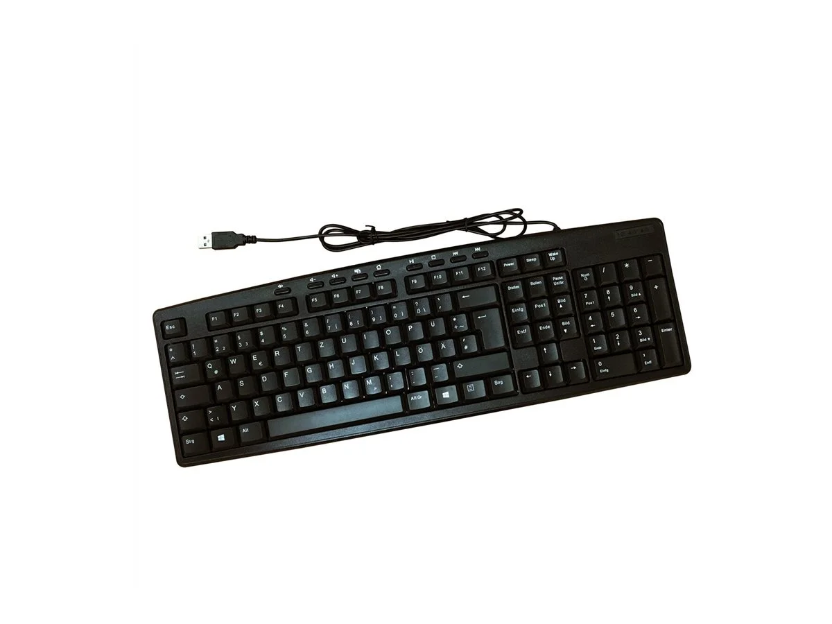 ROLINE Multimedia Tastatur USB schwarz