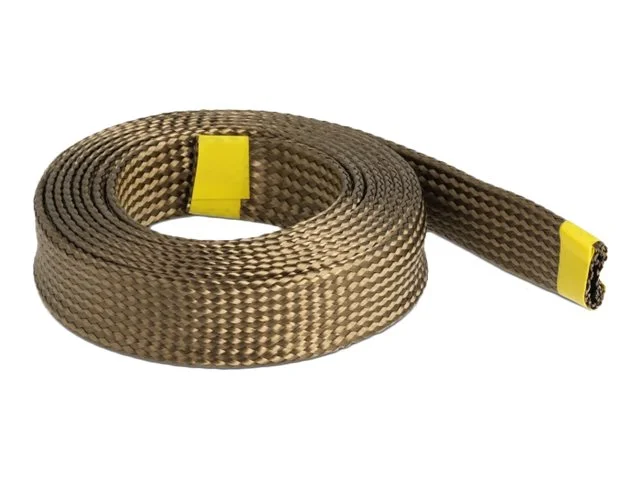 DELOCK Geflechtschlauch 2m x 25mm braun