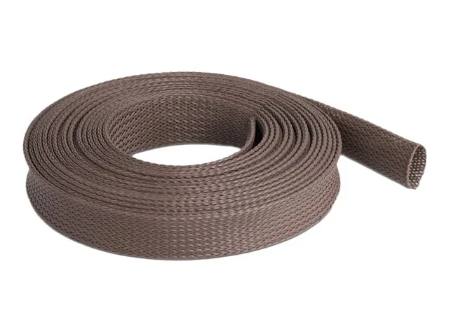 DELOCK Geflechtschlauch 5m x 25mm braun
