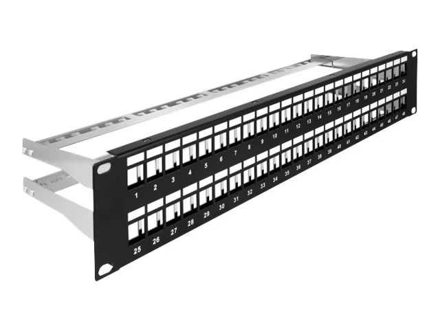 DELOCK 19 Keystone Patchpanel 48 Port bl