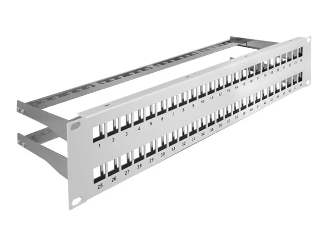 DELOCK 19 Keystone Patchpanel 48 Port gr