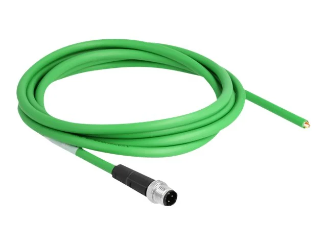 DELOCK Netzwerkkabel M12 4 Pin D-kodiert