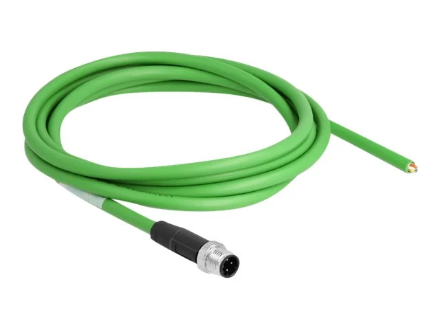 DELOCK Netzwerkkabel M12 4 Pin D-kodiert
