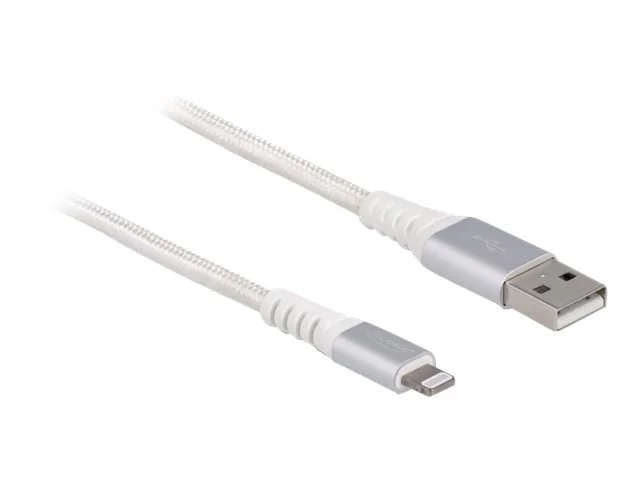 DELOCK USB Daten- und Ladekabel weiss 3m