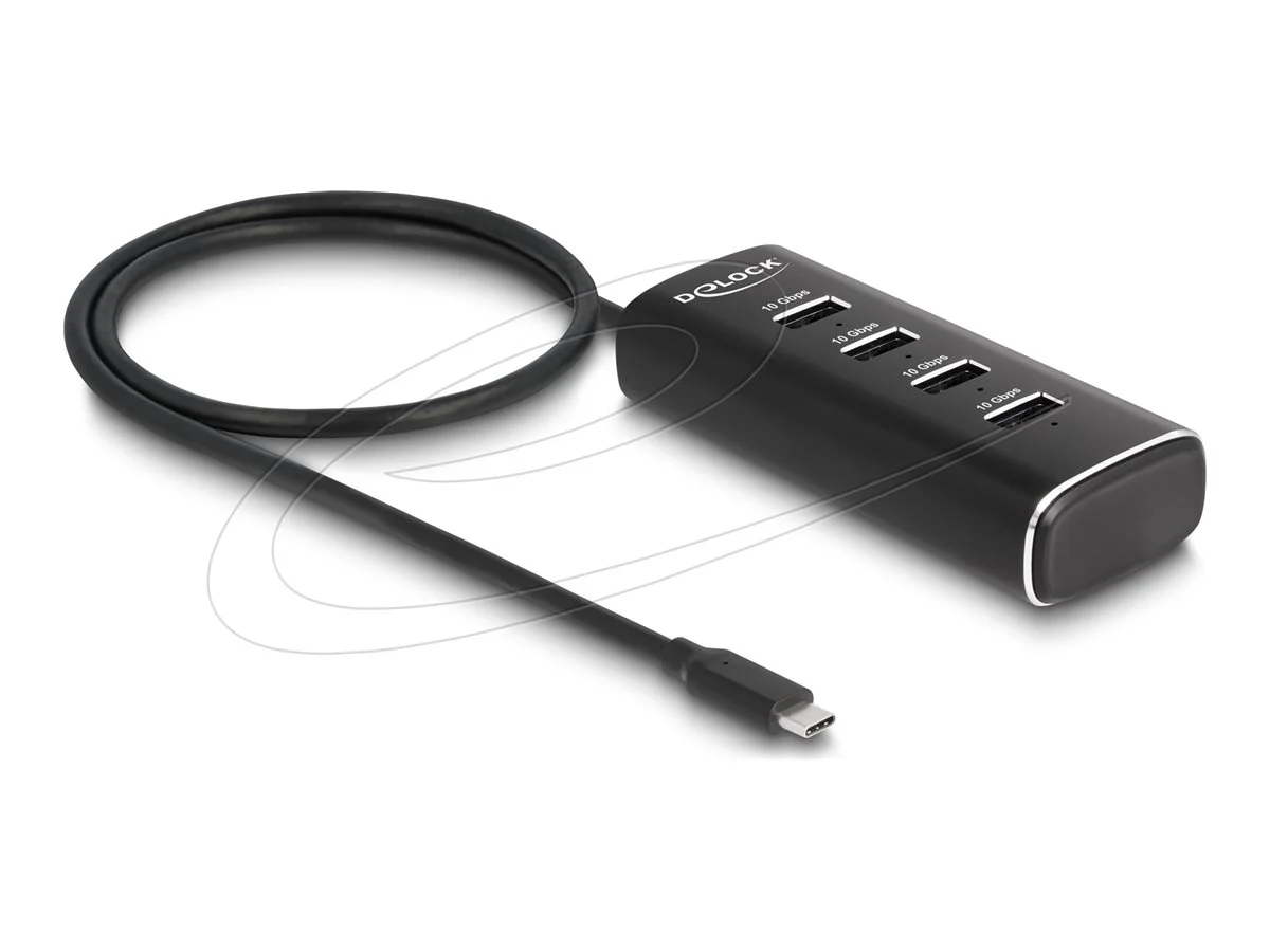 DELOCK 4 Port USB 10 Gbps Hub mit Tpe-C