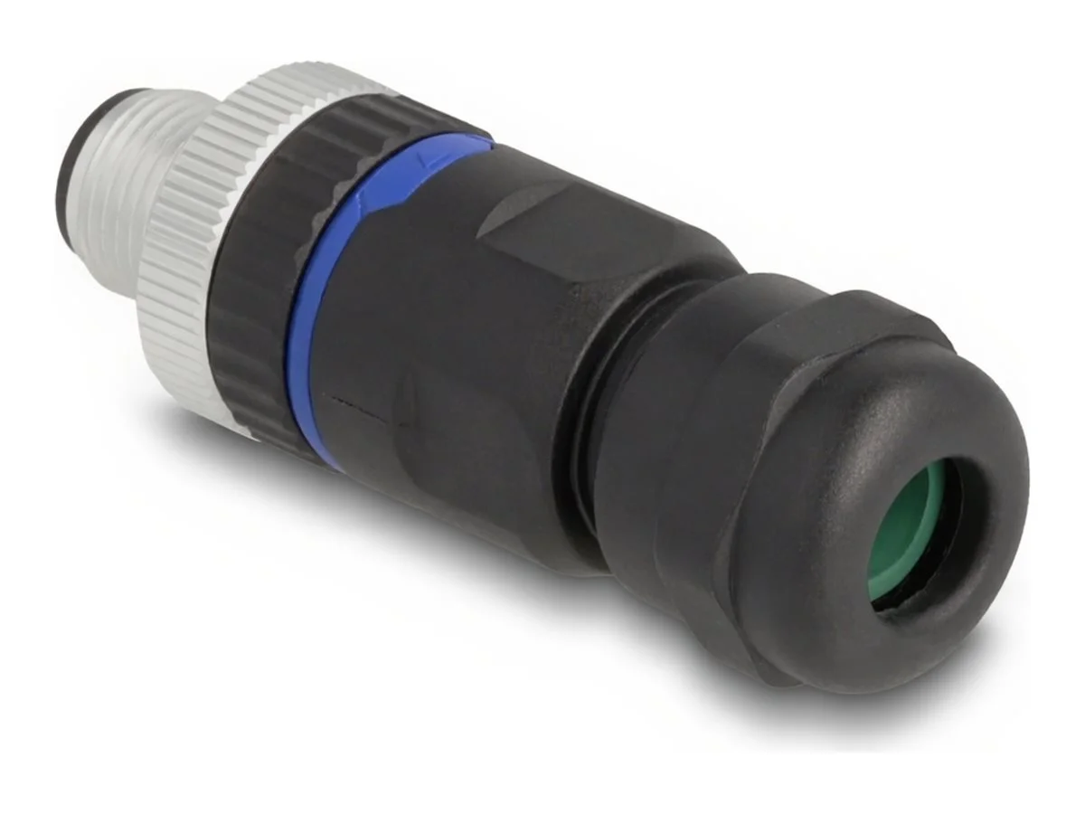 DELOCK M12 Steckverbinder A-kodiert 4P