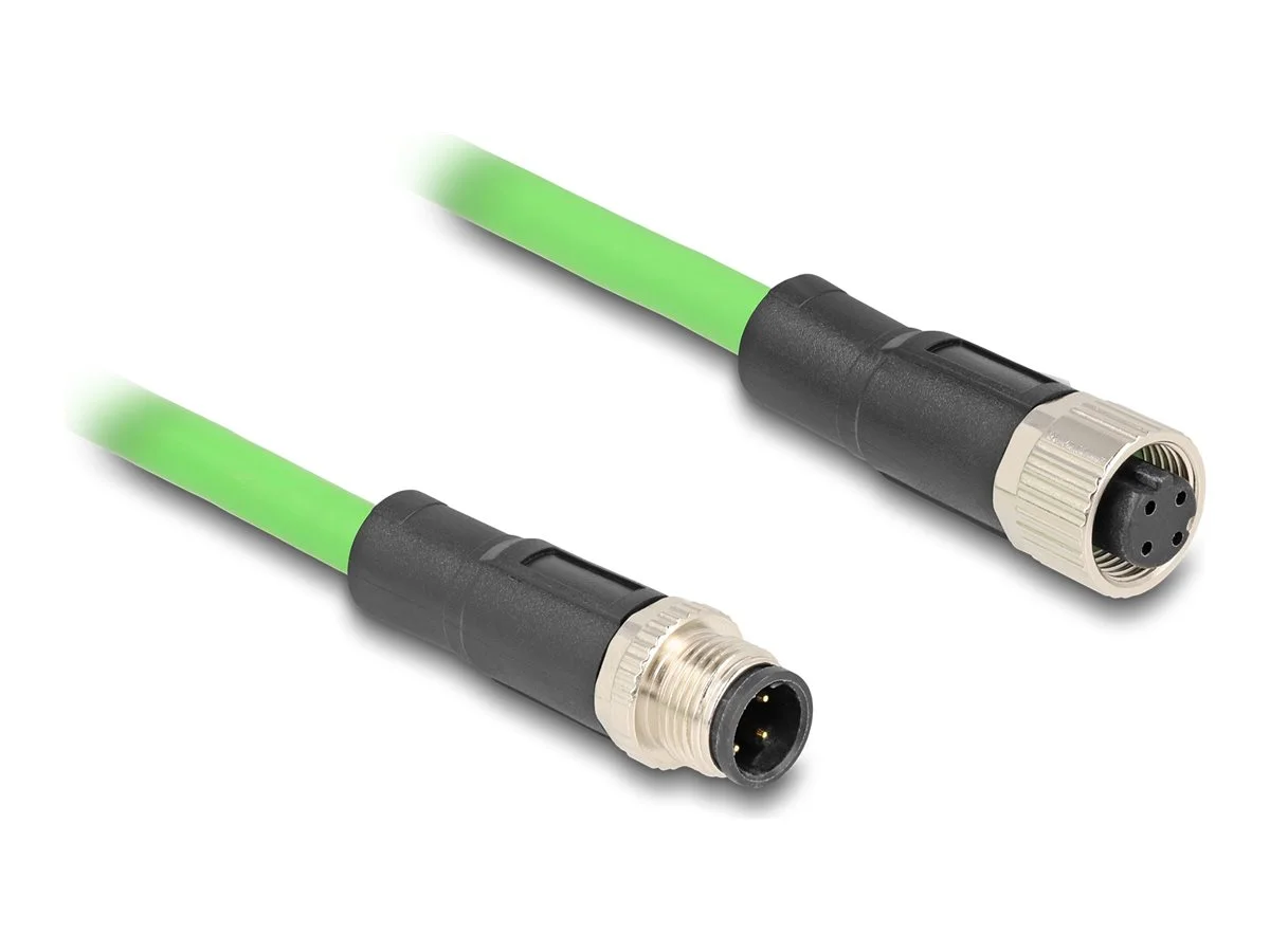 DELOCK M12 Kabel D-kodiert 4 Pin PUR 5m