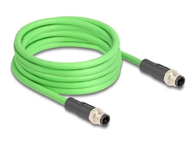 DELOCK M12 Kabel D-kodiert 4 Pin PUR 5m