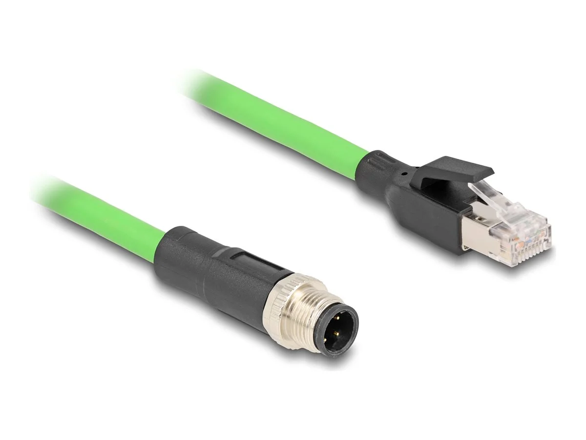 DELOCK M12 Kabel D-kodiert 4 Pin PUR 1m