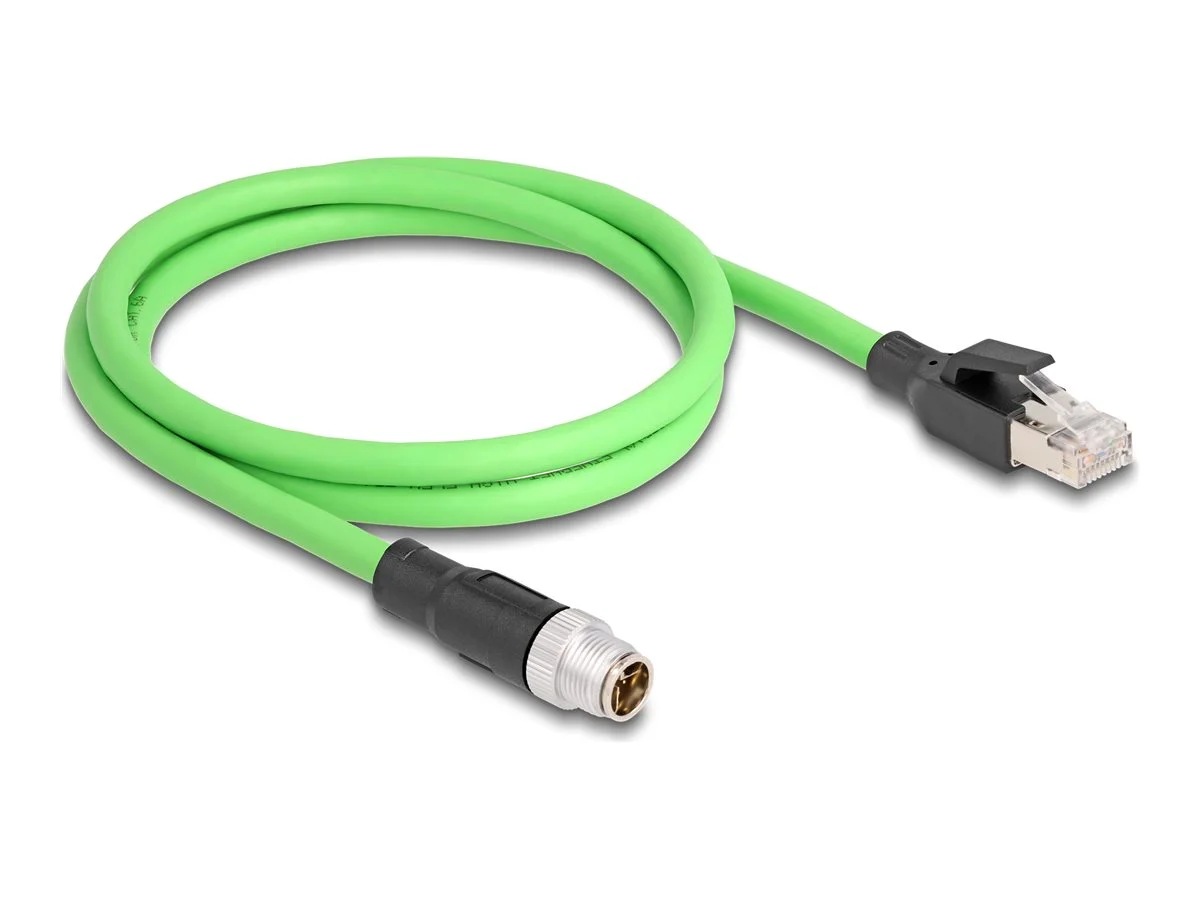 DELOCK M12 Kabel X-kodiert 8 Pin PUR 1m