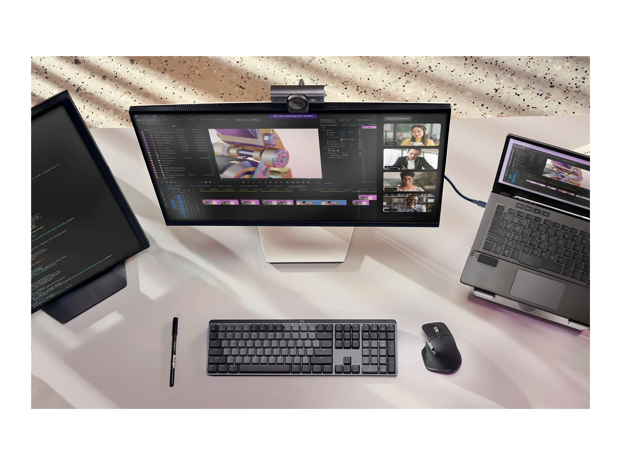 LOGI MX Brio 4K Ultra HD Webcam GREY