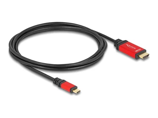 DELOCK ﻿USB Type-C zu HDMI Kabel 2m rot