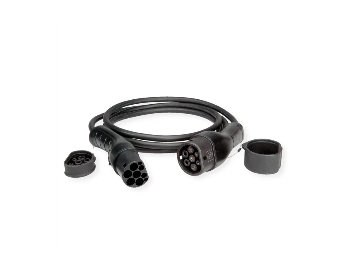 ROLINE E-Auto Ladekabel Typ2 1-phas 7,5m