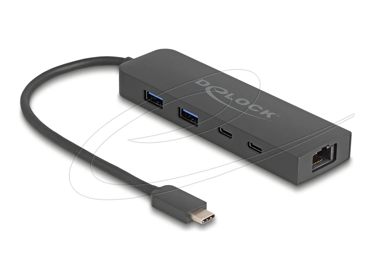 DELOCK 10 Gbps USB Hub mit LAN PD 85 W