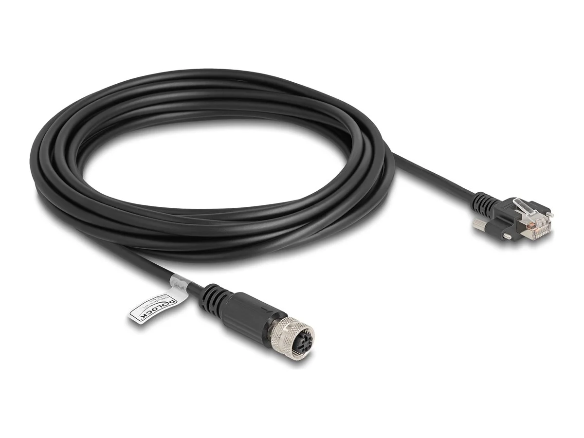 DELOCK M12 Kabel D-kodiert 4 Pin 5 m