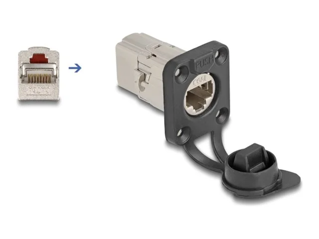 DELOCK D-Typ RJ45 Einbaubuchse/ Kupplung