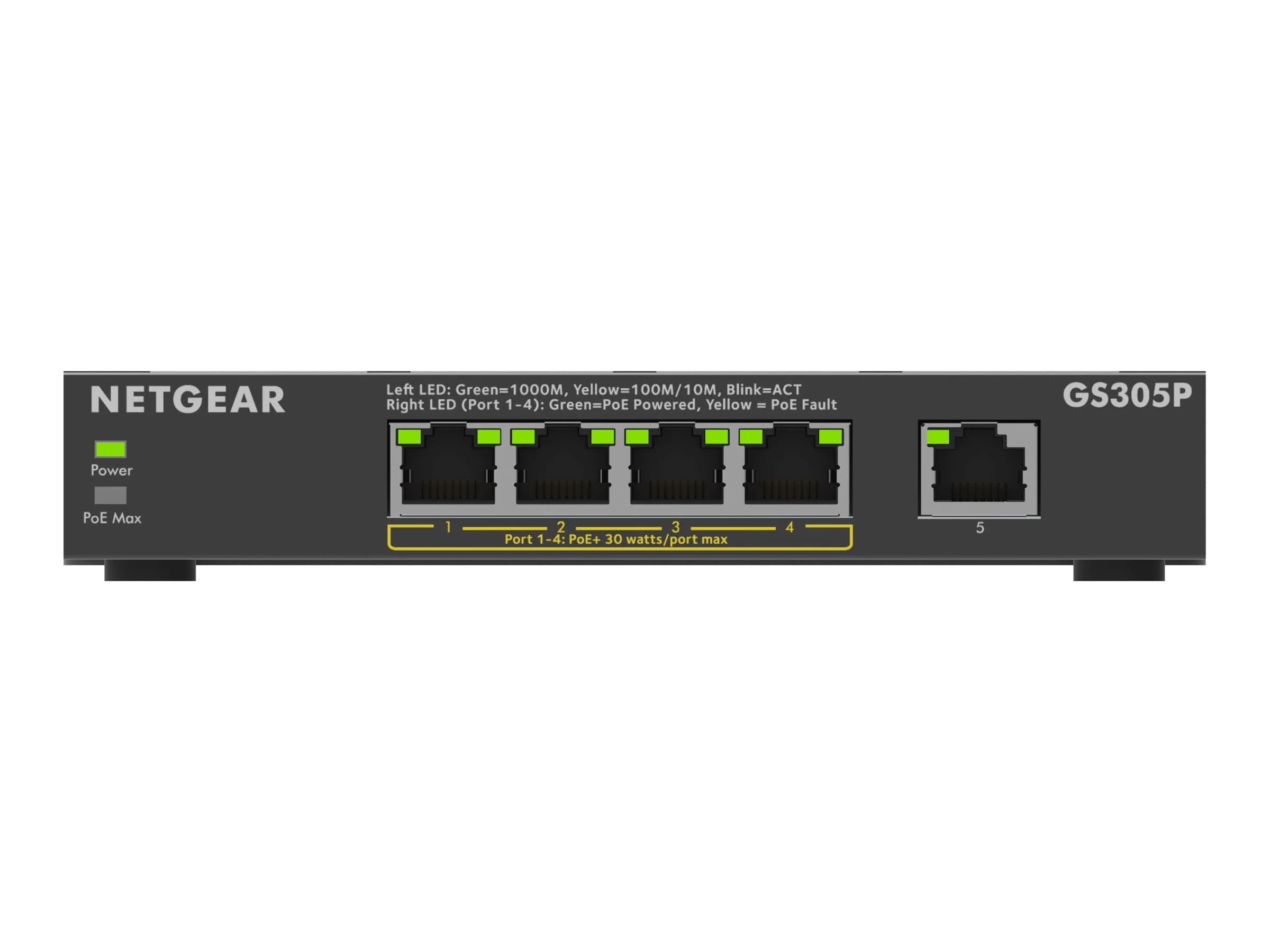 NETGEAR 5PT GE Unmanages Switch W/POE+