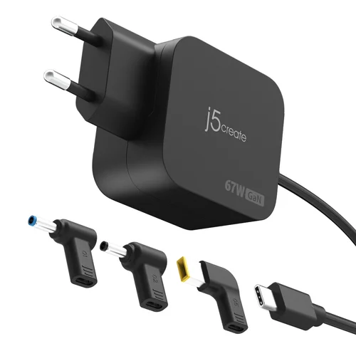 67W Gan PD USB-C Mini Charger With 3 Types of DC Connector - E