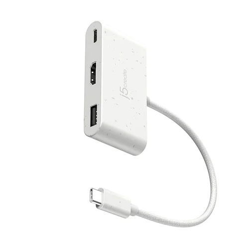 Eco-Friendly USB-C to HDMI USB Type-A With Power Delivery