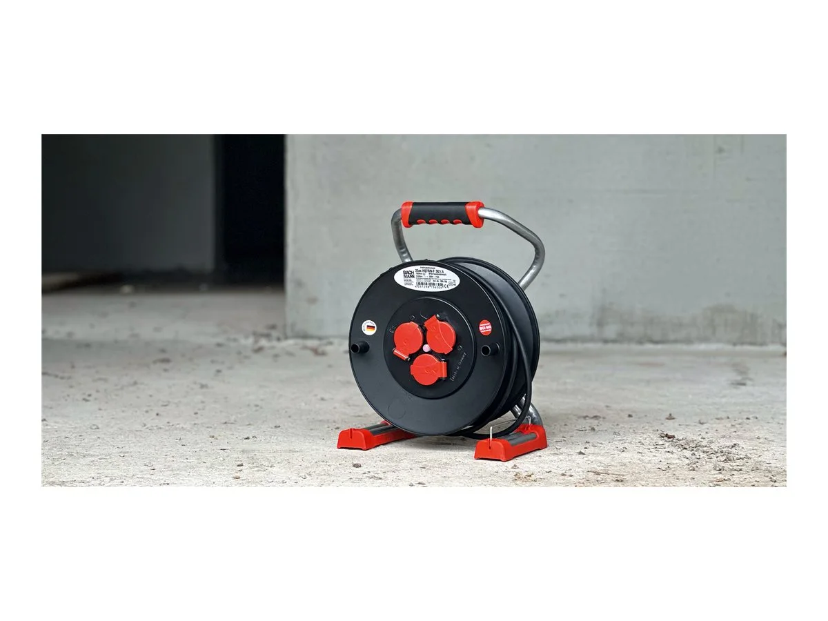 BACHMANN Profi-Kabeltrommel 3xCEE7/3