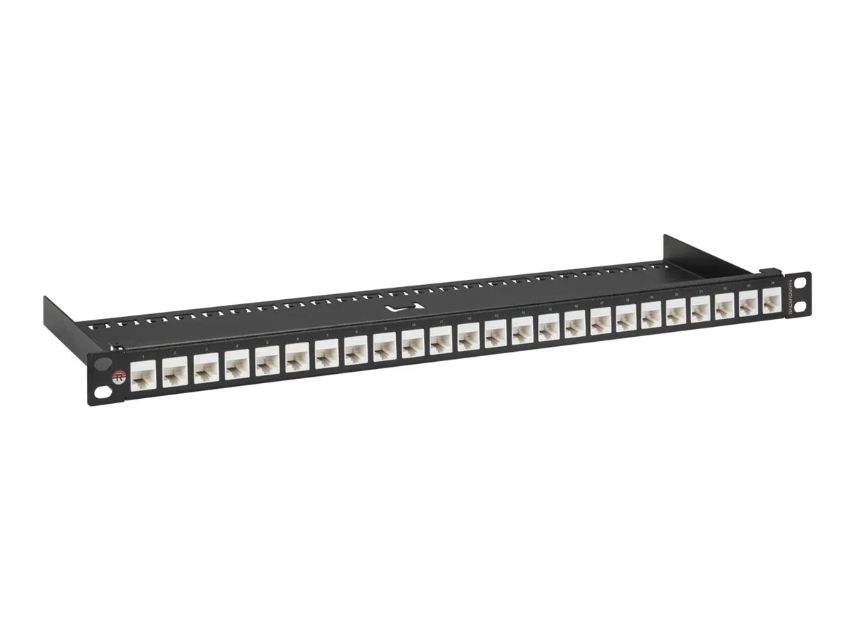 RACKIT Ptchpnl 24 port 2/3U Black wh cpl
