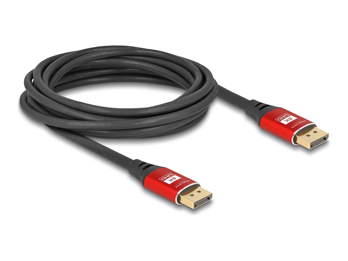 DELOCK DisplayPort Kabel 8K 60Hz 5m rot